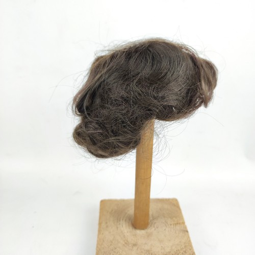 Vintage dark brown doll wig - doll,