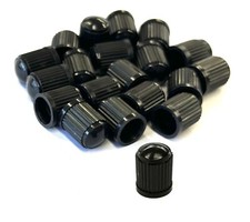 Set of 20 Tyre Valve Dust Caps Cover Black Plastic All Models (Quality Caps)