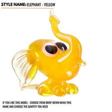 Glass Figurine Hand Blown Glass Miniature Colored Glass Animal Art Figure Decor