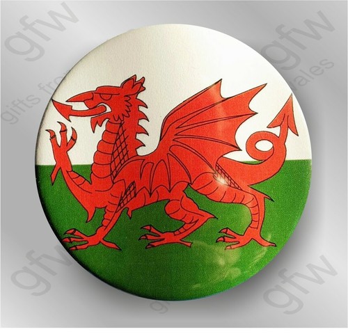 Welsh flag large button - welsh,