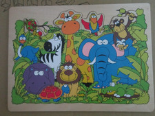 Wooden 10 piece Animal Play Tray Jigsaw Puzzle by John Lewis
