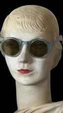 1930s 1940s Vintage Round Pinup Blue Sunglasses Frames