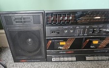 Vintage Hinari MC2 Portable Hi-Fi System – Dual Cassette, Radio, BoomBox FAULTY