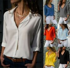 Womens Chiffon V Neck Tops