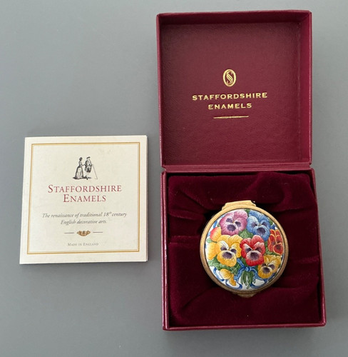 Staffordshire enamels pansy - enamels,
