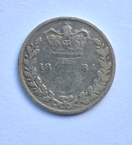 Queen victoria 1884 threepence - 1884,