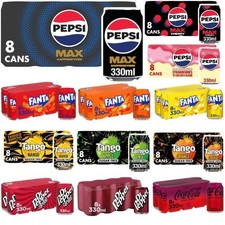 Pepsi Max No Caffeine & No Sugar Soft Drinks, 8 x 330ml Free & Fast Delivery UK