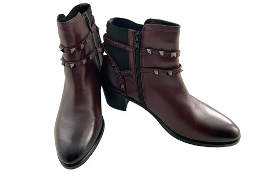 Moda pelle milli - in, burgundy