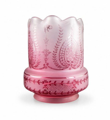 Cranberry frosted patterned - frosted,