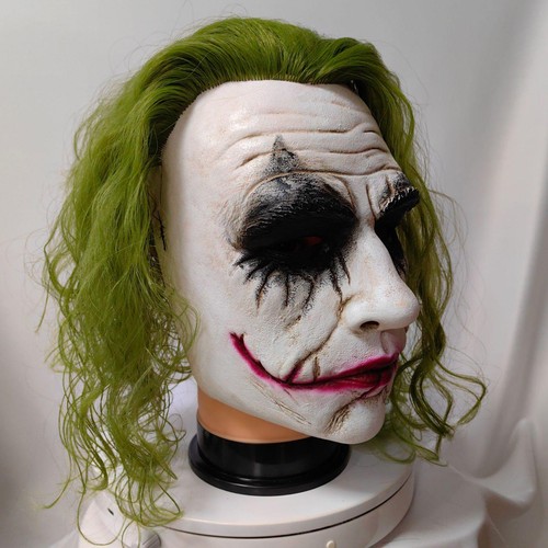 Joker cosplay mask green hair - joker,