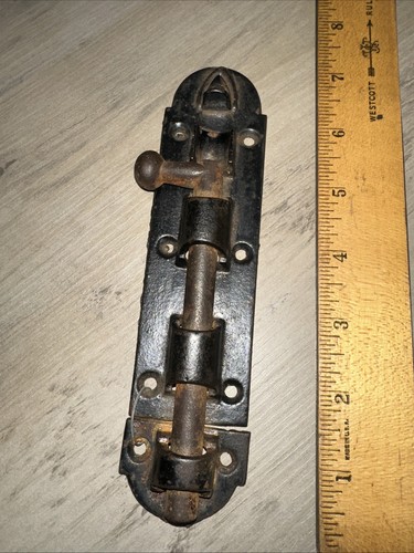 Antique steel sliding bolt - antique,