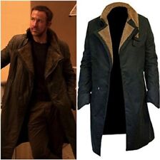 Mens Blade Runner 2049 Ryan Gosling Long Black Coat Officer K Trench Coat Jacket