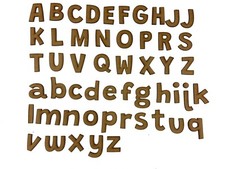 WOODEN MDF ALPHABET LETTERS UPPER CASE LOWER CASE 3, 6, 10cm ABC