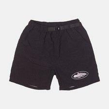 Corteiz Embroidered Logo Nylon Shorts / Size 34 in / Mens / Black / Nylon