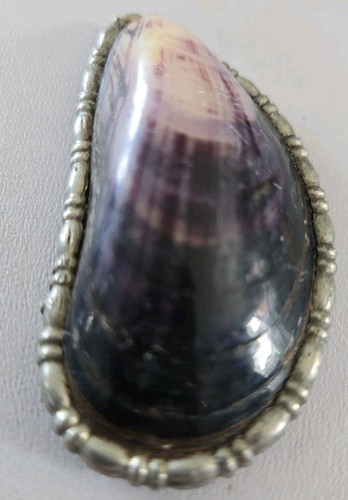 Vintage mussel shell pewter - mussel, &