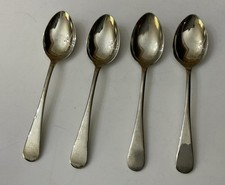 Vintage 4 Stainless Steel Nickel 13cm Old English Teaspoons Tea Spoons Cutlery