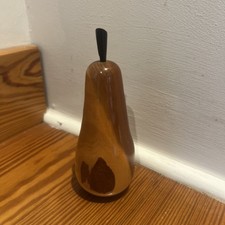 Vintage Wood Pear Carved Fruit