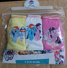 Kids Girls My Little Pony 3 Pk Knickers Underwear Briefs Childrens Toddler Pants