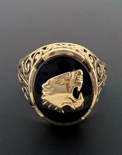 9ct 375 yellow gold - gold, lion
