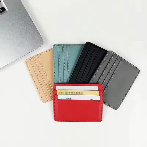 Slim leather card holder - pu,