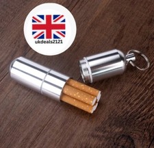 Pill Box Case Keyring Waterproof Brass Capsule Container Medicine Holder NEW