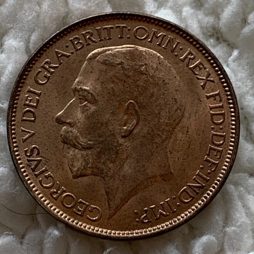 1925 george half penny - 1925, half-penny