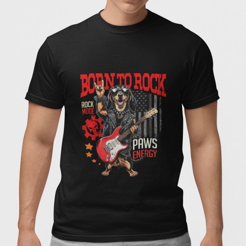 Funny rock dog guitar - dog, shirt