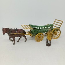 Charbens No. 503 Green & Yellow Four Wheel Horse Drawn Farm Wagon and Farmer