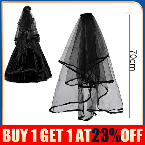 Black wedding veil with - veil,