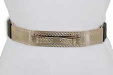 Women Black Elastic Narrow