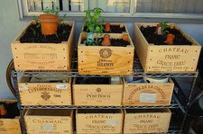 12 bottle size - Wooden Wine Box Crate for WINDOW BOX / PLANTER / FLOWER TUB.