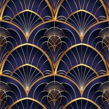 20x Blue Theos Art Deco Peel and Stick Tiles Vinyl Sticker Bathroom Kitchen