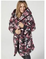 Cozee Home Double Sherpa Hooded Coatigan Antique Rose Size Large / XL