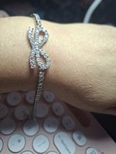 QVC SS Diamonique Bow Tennis