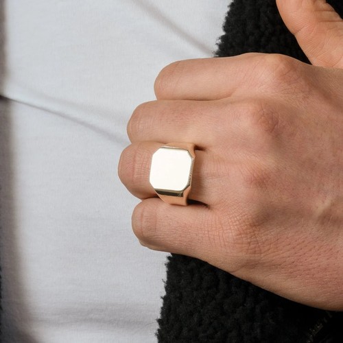 Minimalist chunky signet 925 - chunky,