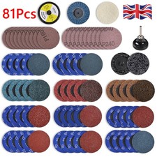 81Pcs 2 Inch Sanding Disc 1/4