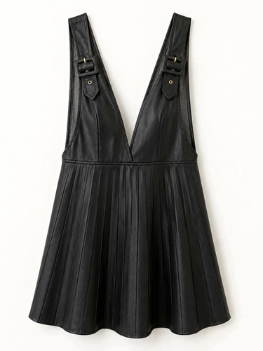 Zara black faux leather - zara,