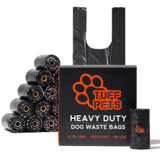 Dog Poo Bags | Tuff Pets 50% Stronger Biodegradable Doggie Bags W/ Tie Handles