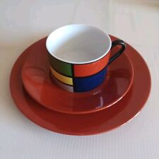 Set Cafe Tea Cup Plate TAITÙ UNO E.Bergamin Postmodern Design ITALY Tableware 
