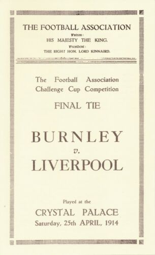 Cup final replica programme - cup,