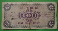 SCARCE 1946 BELGIUM 100 FRANCS