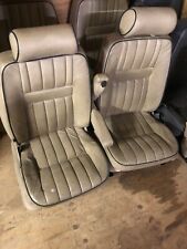Lot29 RANGE ROVER P38 Electric  Leather Seats Cream Green Piping VW Bus Camper