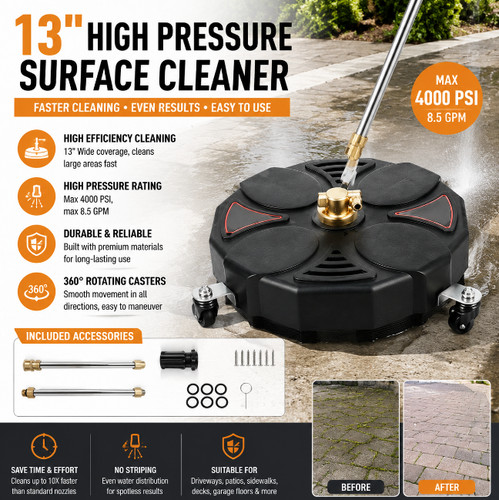 High pressure washer flat - 13",