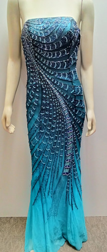 Strapless blue ombre - blue,
