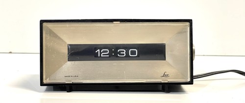 Vintage lux flip clock - lux, mcm