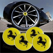 NEW 4X Fit Ferrari WHEEL CAPs