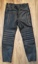 J & S Men’s Leather Motorcycle Trousers Black Biker Pants Motorbike Padding 