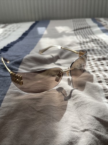 Miu a15s gold sunglasses - miu,