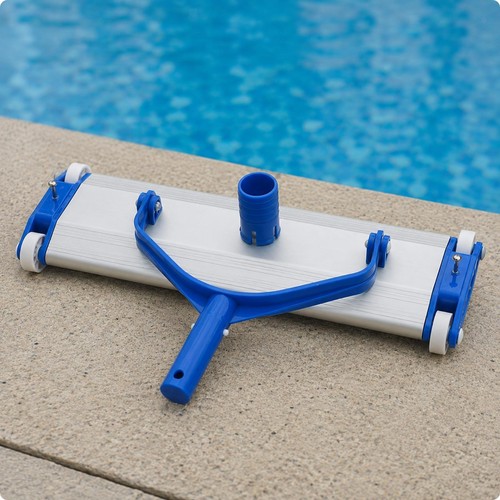 Aluminum pool vacuum head with - aluminum,
