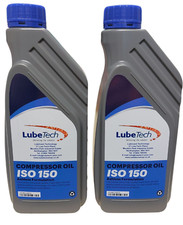 2 x 1LTR ISO VG 150 MINERAL COMPRESSOR OIL FOR ROTARY VANE MACHINES BY LUBETECH